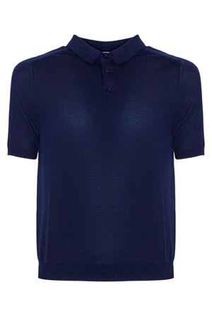 Blue cotton knit polo shirt PT TORINO | TL4SPM220ICH73MGU0360